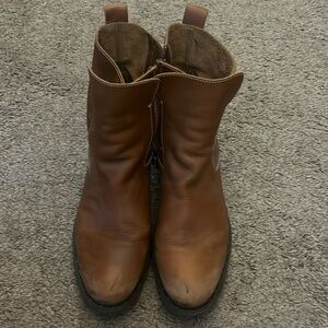 Franco Sarto leather zip up short boots - size 11 ONLY WORN A FEW TIMES 😊